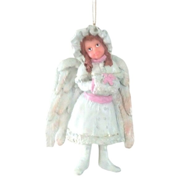 Kurt Adler Snow Angel Ornament Hanging Victorian Christmas Spiritual Tree Unique - Picture 2 of 6